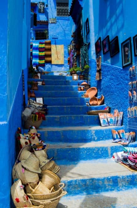 Chefchaouen blue stairs